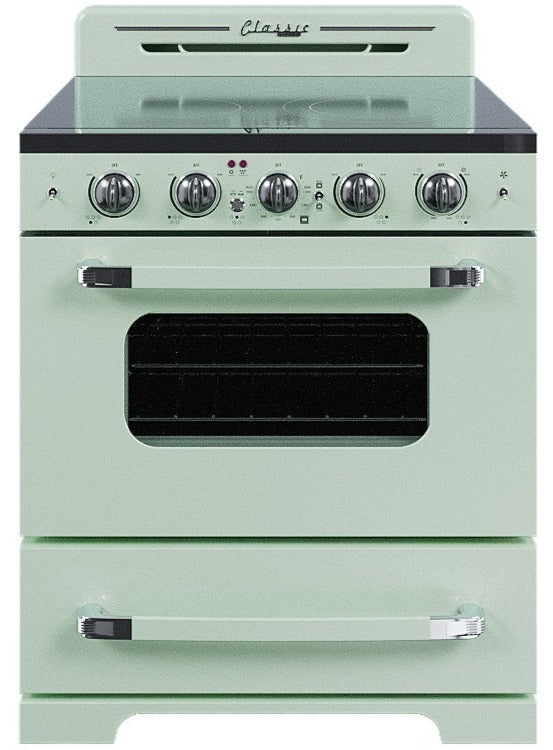 Unique Appliances Cuisinière électrique rétro avec four à convection  Classic Rétro, 30 po