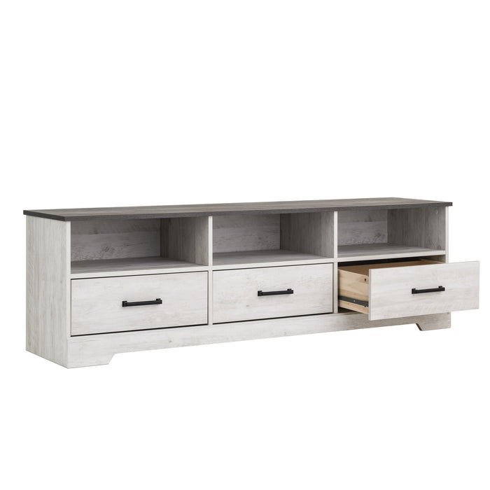 Meuble pour téléviseur Rustic Ridge de Prepac de 66 po - blanc délavé