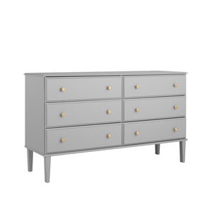 Commode Lux de Prepac à 6 tiroirs - grise