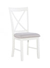 Chaise de salle à manger Jane en tissu gris - ensemble de 2