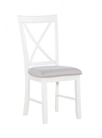 Chaise de salle à manger Jane en tissu gris - ensemble de 2