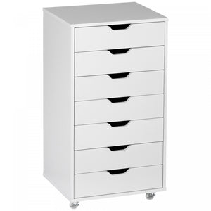 Vinsetto Classeur Vertical A 7 Tiroirs Armoire De Rangement De Bureau