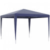 Outsunny 10x10pi Tente De Fete Portable Gazebo, Auvent De Jardin Pliant Abri D'evenement Parasol D'exterieur, Bleu Fonce