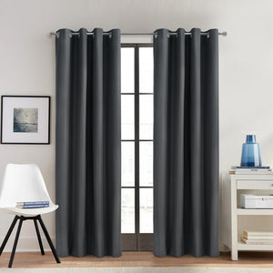 Panneau de rideau coupe-lumière à œillets Alpin anthracite de Thermaplus - 52 x 84