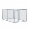 Pawhut 99 Mq. Ft. Dog Playpen Outdoor, Walk-in Dog Run Chenil Exercice Pour Chiot Avec Cadre En Acier Galvanise, Pour Petits Et Moyens Chiens,13.1' X 7.5' X 6'