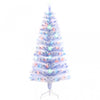 Homcom Sapin De Noel Artificiel En Fibre Optique Pre-illumine De 5 Pieds Avec 180 Branches