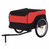Aosom Bike Cargo Trailer Velo Porte-bagages Chariot Avec Couvercle Noir Rouge