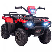 Aosom Quad Pour Enfants 12 V, Quad A 4 Roues, Vehicule Electrique Alimente Par Batterie Avec Lumiere