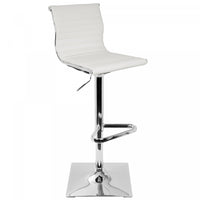 Tabouret bar pivotant réglable contemporain Masters en similicuir - blanc