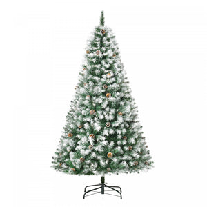 Homcom Arbre De Noel Artificiel 800 Branches Et 61 Pommes De Pin