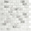 Dosseret Smart Tiles peler et coller 10 x 10, 4 feuilles - Ravenna Bianco