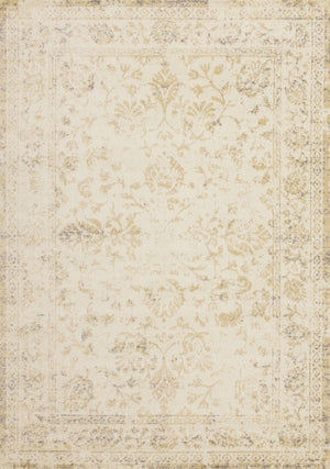 Carpette discrète, traditionnelle et élégante Ellis beige et crème - 7 pi 10 po x 10 pi 6 po