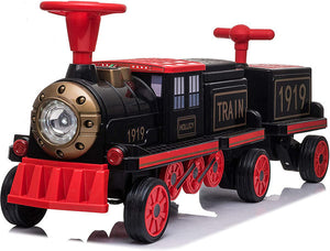 Kids On Wheelz Locomotive Train 12v Ride On Train Jouet De Voiture De Train Pour Les Enfants Et Les Parents Avec Caleche