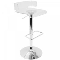 Tabouret bar réglable contemporain Pride - acrylique transparent