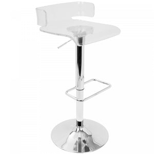 Tabouret bar réglable contemporain Pride - acrylique transparent