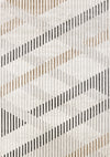 Carpette à motifs de lignes de tressage multicolore lavable à la machine - 7 pi 10 po x 10 pi 6 po