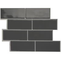 Dosseret Smart Tiles peler et coller 12 x 9, 4 feuilles - Metro Grigio