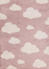 Carpette à motif nuages pour enfants - 3 pi 11 po x 7 pi 7 po