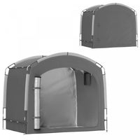 Outsunny Tente De Rangement Pour Velos Avec Sac De Transport, Gris