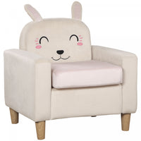 Qaba Canape Pour Enfants, Fauteuil Et Canape Pour Enfants Avec Dossier En Forme D'oreille De Lapin E