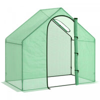 Outsunny Serre De Jardin Balcon Terrasse Serre Pour Tomates Bache Pe Impermeable Porte Fenetre Zippe