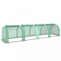 Outsunny Serre Mini-tunnel Avec Couverture En Polyethylene Pour Le Jardin