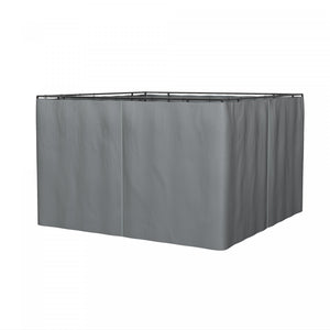 Outsunny Ensemble De Parois Laterales De Rechange Pour Tonnelle Universelle De 4 Panneaux Pour La Plupart Des Accessoires De Rideaux D'abri D'exterieur De Pavillon De Tonnelle Gris Fonce