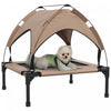Pawhut Lit Sureleve Pour Chien Avec Auvent, Lit Rafraichissant , Lit Sureleve Portable Avec Maille Respirante Lavable, Pour Interieur Et Exterieur, Petit Et Moyen Chien, 30