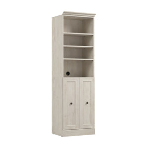 Organisateur de garde-robe Versatile de Bestar de 25 po (L) avec portes - blanc chêne lin