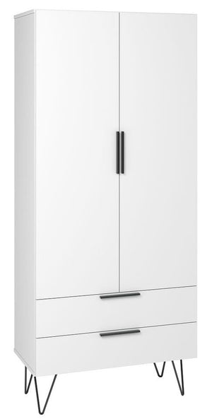 Armoire décorative Beekman de Manhattan Comfort avec 6 tablettes - blanche