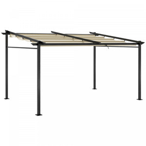 Outsunny - Pergola Metallique Avec Toit Coulissant - Auvent De Pergola