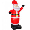 Homcom Pere Noel Gonflable Blanc Rouge Noir