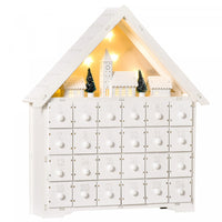 Homcom Calendrier De L'avent De Noel Blanc