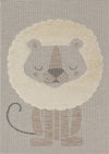 Carpette à motif lion texturé pour enfants - 5 pi 3 po x 7 pi 7 po