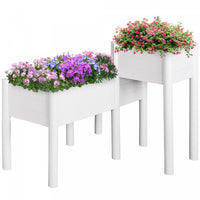 Outsunny Jardinieres Sur Pieds 3 Lits De Culture De Jardin Sureleves Avec Tissu Non Tisse Support De