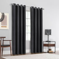 Panneau de rideau à œillets Adora noir - 52 po x 95 po
