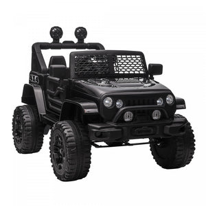 Aosom Camion Pour Enfants 12 V Avec Telecommande Parentale, Voiture Electrique A Piles Avec Suspension A Ressort, Vitesse Reglable, Lumieres Led Et Klaxon, Noir