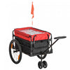 Aosom Bike Cargo Trailer & Wagon Cart, Chariot De Jardinage Multi-usages Avec Boite Amovible, Grandes Roues De 20'', Reflecteurs, Attelage Et Poignee, Rouge