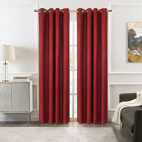 Panneau de rideau à œillets Adora rouge - 52 po x 95 po