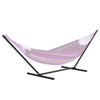 Outsunny 11.8'l Support De Hamac A Tres Longue Duree De Vie Poteau Droit Balancoire De Lit Cadre En Metal Installation Simple Jardin Camping En Plein Air Pique-nique Utilisation Noir