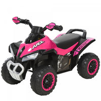 Aosom Moto 4 Roues Jouet Pour Enfants Bebe Avec Musique Et Fonction D'eclairage Pour 18-36 Mois Rose