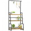 Outsunny Support Pour Plantes A 3 Etages Avec Crochets De Suspension, Grande Etagere Pour Plantes Pour L'interieur, L'exterieur, Le Porche, Le Balcon, Le Salon Et La Chambre A Coucher