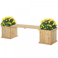 Outsunny Banc De Jardin Jardiniere Double 2 En 1 - Inserts Dirrigation + Feutre Drainage Inclus - B