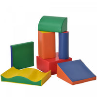 Soozier 7 Pieces Blocs De Jeu Souples Enfants Grimper Et Ramper Jouet De Gymnastique Blocs De Constr