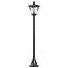 Luminaire Exterieur Solaire Lampadaire Lanterne Classique Led 40 Lm Dim. 18l X 18l X 160h Cm Noir