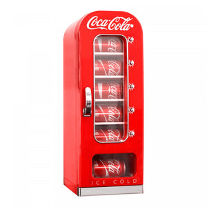 Réfrigérateur compact rétro Coca-Cola de style distributeur automatique pour 10 cannettes