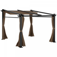 Outsunny - Pergola Metallique Avec Toit Coulissant - Auvent De Pergola