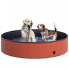 Pawhut D01-014rd Baignoire Pour Chien Pliable Pour Animal Domestique Piscine Pour Chiot Baignoire Fournitures Pour Animaux De Compagnie (Φ55.1