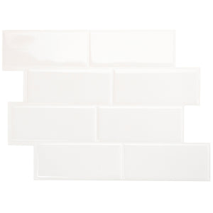 Dosseret Smart Tiles peler et coller 12 x 9, 4 feuilles - Metro Blanco