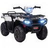 Aosom Quad Pour Enfants 12 V, Quad A 4 Roues, Vehicule Electrique Alimente Par Batterie Avec Lumieres Led Musicales, Pneus A Bande De Roulement, Pour Garcons Filles Ages De 3 A 5 Ans, Blanc